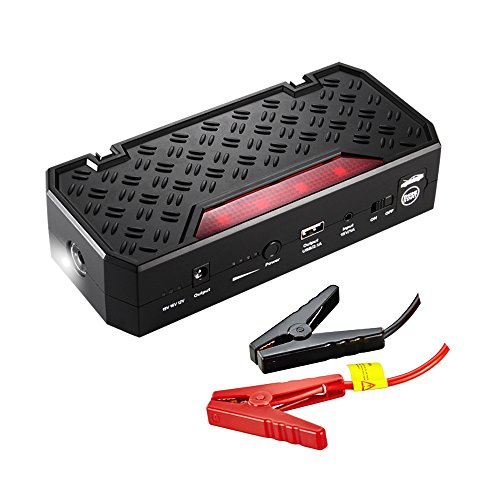 Car Jump Starter Topdon T01 Battery Booster 600A Peak 18000mAh Compact Jump Starter Auto Battery Charger Power Bank for 5L Gas and 35L Diesel Engine with Smart USB Charging Port and LED Light
