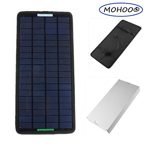 Solar Panel Charger MOHOO 18V 12V 75W Portable Solar Car Boat Power Sunpower Solar Panel Battery Charger Maintainer for Automobile Motorcycle Tractor Boat Batteries